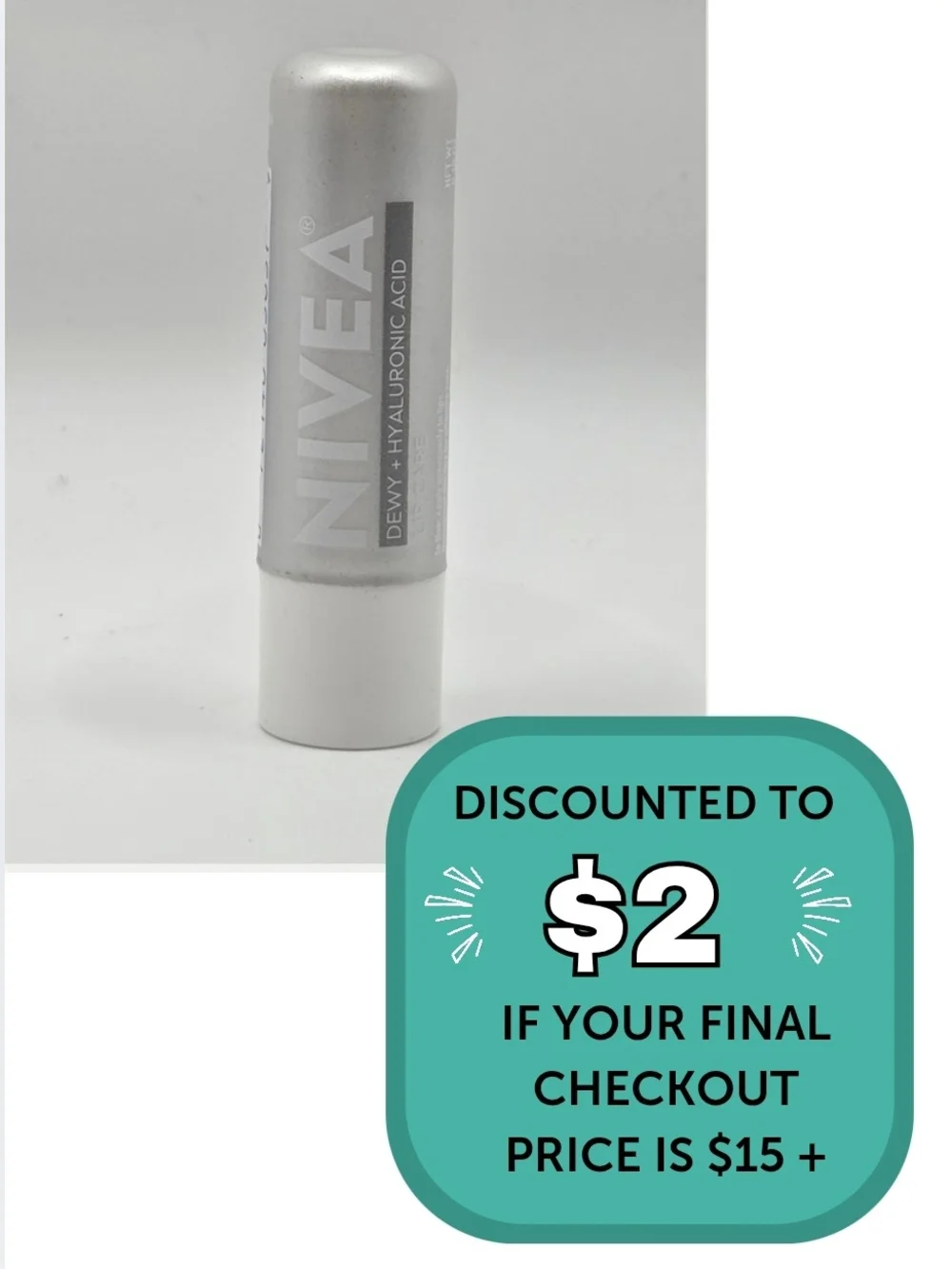 $3 When Bundled with $12+ NIVEA Dewy + Hyaluronic Acid Lip Care